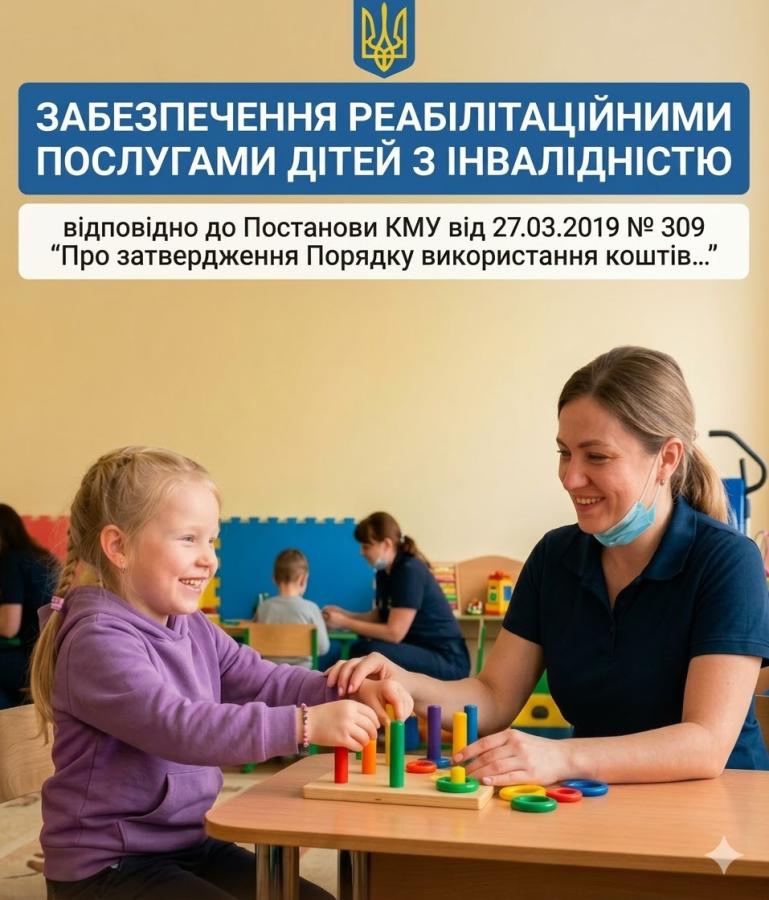 реабілітаційні послуги для дітей з інвалідністю