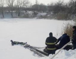 Проведено навчання щодо відпрацювання основних прийомів рятування людей на водних обєктах у зимовий період