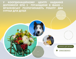 У Координаційному центрі надання допомоги ВПО з Луганщини в Івано – Франківську розпочинають роботу два гуртки для дітей