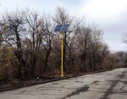 У Гірському впроваджується новітня система вуличного освітлення, облаштована сонячними панелями